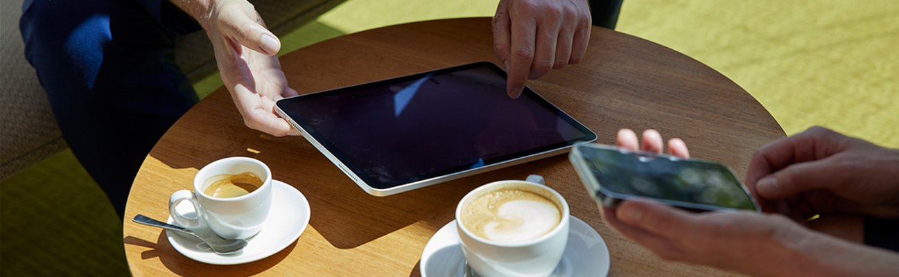 iPad und Kaffee