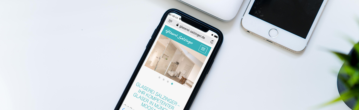 Mobile Website Glaserei Salzinger